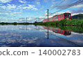 The Omi Railway reflected in the water The Omi Railway reflected in the water 140002783