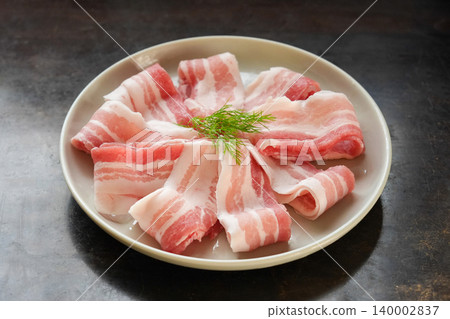 sliced pork belly sliced pork belly 140002837