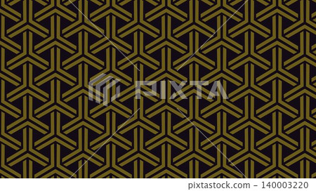 Black and yellow interlocking tortoise shell pattern - background material Black and yellow interlocking tortoise shell pattern - background material 140003220