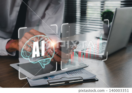 Explore AI business forecasting with cutting-edge technology for predictive analytics and strategic decisions in today's enterprises. 140003351