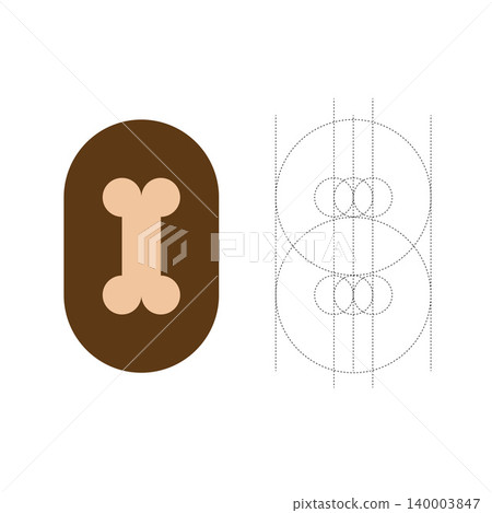 Geometric Bone Pet Logo Modern Minimalist Template.Vector Illustration Geometric Bone Pet Logo Modern Minimalist Template.Vector Illustration 140003847
