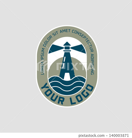 Vintage Lighthouse Maritime Badge Logo Vector Illustration Vintage Lighthouse Maritime Badge Logo Vector Illustration 140003871