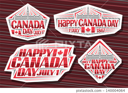 Vector logos for Canada Day 140004064