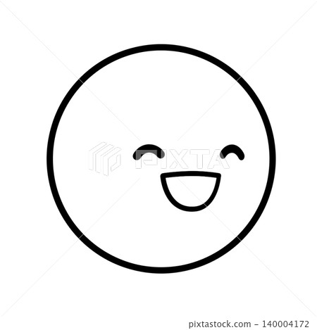 簡單的笑臉圖標,面向右側 - 插圖素材 簡單的笑臉圖標,面向右側 - 插圖素材 140004172