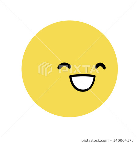 簡單的笑臉圖標,面向右側 - 插圖素材 簡單的笑臉圖標,面向右側 - 插圖素材 140004173