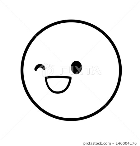 簡單的臉部圖示 - 眨眼,面向左側 - 插圖素材 簡單的臉部圖示 - 眨眼,面向左側 - 插圖素材 140004176