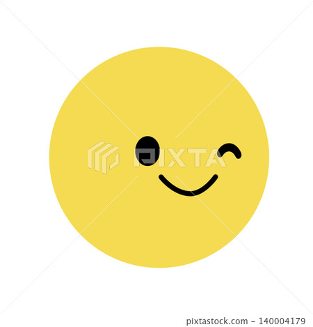 簡單的人臉圖示 - 眨眼,面向右側 - 插圖素材 簡單的人臉圖示 - 眨眼,面向右側 - 插圖素材 140004179