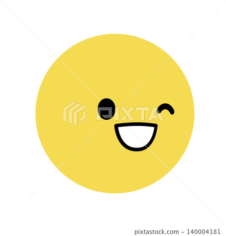 簡單的人臉圖示 - 眨眼,面向右側 - 插圖素材 簡單的人臉圖示 - 眨眼,面向右側 - 插圖素材 140004181