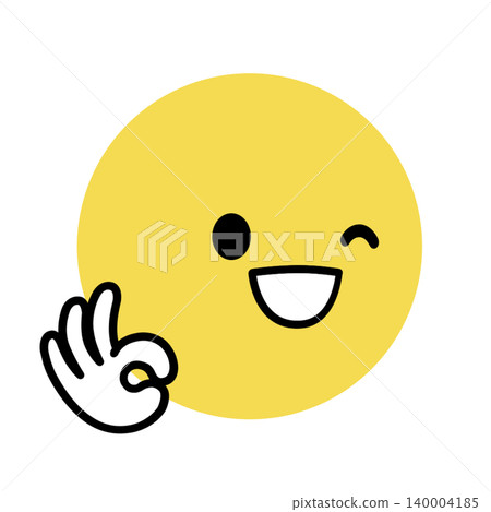 簡單的人臉圖示 - OK - 右邊的插畫素材 簡單的人臉圖示 - OK - 右邊的插畫素材 140004185