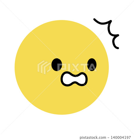 簡單表情圖示:驚訝,面向右側(插畫素材) 簡單表情圖示:驚訝,面向右側(插畫素材) 140004197