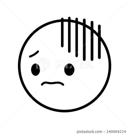 簡單人臉圖示:沮喪,面向左側(插畫素材) 簡單人臉圖示:沮喪,面向左側(插畫素材) 140004214