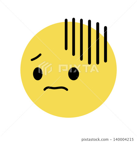 簡單人臉圖示:沮喪,面向左側(插畫素材) 簡單人臉圖示:沮喪,面向左側(插畫素材) 140004215