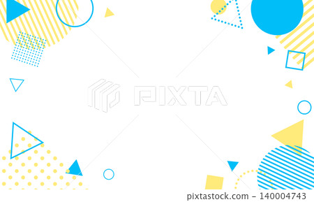 Pop background frame with Memphis pattern (yellow) Pop background frame with Memphis pattern (yellow) 140004743