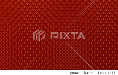 A sophisticated and refined Japanese seamless pattern (vector) featuring the Shippo motif. 140004811