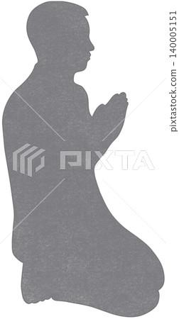 praying person shadow praying person shadow 140005151