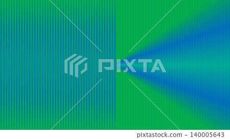 Abstract design with vertical grid lines and blue wave effect over vibrant green backdrop. Abstract design with vertical grid lines and blue wave effect over vibrant green backdrop. 140005643