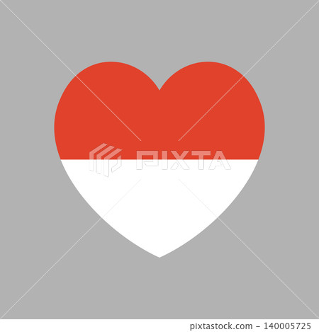 Monaco flag heart icon, sticker. Monaco flag banner, badge in heart shape. National Monaco flag heart shaped button, background. Monaco flag heart icon, sticker. Monaco flag banner, badge in heart shape. National Monaco flag heart shaped button, background. 140005725