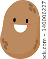 Potato cartoon flat style illustration with cute face 140006227