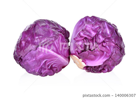 Purple cabbage isolated on white background Purple cabbage isolated on white background 140006307