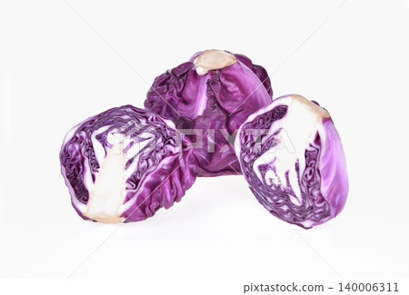Purple cabbage isolated on white background Purple cabbage isolated on white background 140006311