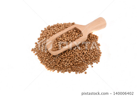 Coriander seeds isolated on white background. 140006402