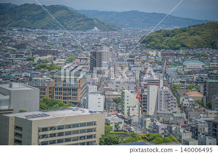從靜岡縣政府辦公大樓富士山展望大廳眺望北海道和靜岡市中心 [靜岡縣靜岡市葵區] 140006495