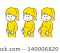 Illustrations showing changes in the belly during pregnancy, and how the belly gradually gets bigger. 140006820