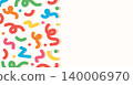 Colorful Squiggly Lines and Dots Pattern Background vector illustration 140006970