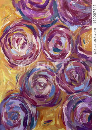 Abstract bright colored decorative background . Floral illustration handmade . Beautiful bouquet of rose flowers. Abstract bright colored decorative background . Floral illustration handmade . Beautiful bouquet of rose flowers. 140007445