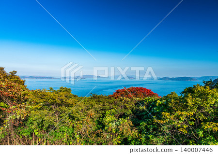 【瀨戶內海國立公園】深秋時節五色台展望台景色(上),香川縣高松市 【瀨戶內海國立公園】深秋時節五色台展望台景色(上),香川縣高松市 140007446