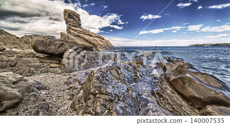 Beach of El Portizuelo, Spain Beach of El Portizuelo, Spain 140007535