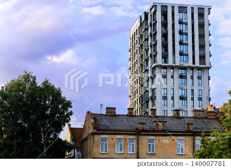 architecture comparison new modern and old aged living buildings dramatic Eastern architecture comparison new modern and old aged living buildings dramatic Eastern 140007781