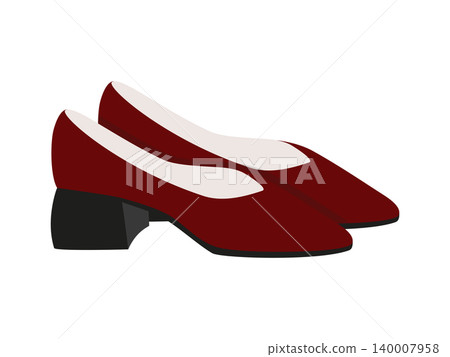 Red business shoes isolated on white 140007958