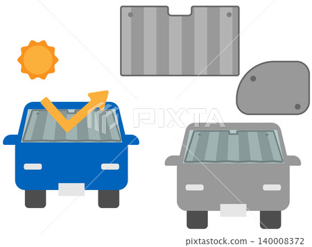 汽車遮陽簾插畫集 140008372