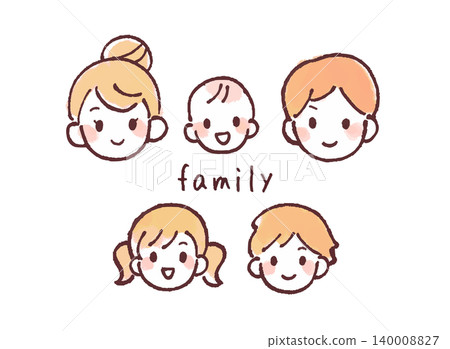 Family illustration face Family illustration face 140008827