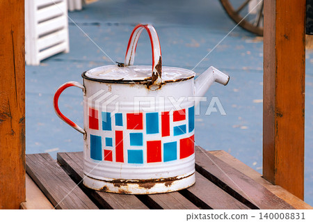 Colorful tin water jug Colorful tin water jug 140008831