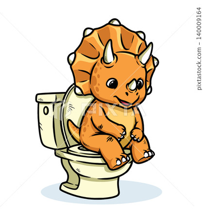 Triceratops dino using the toilet Triceratops dino using the toilet 140009164