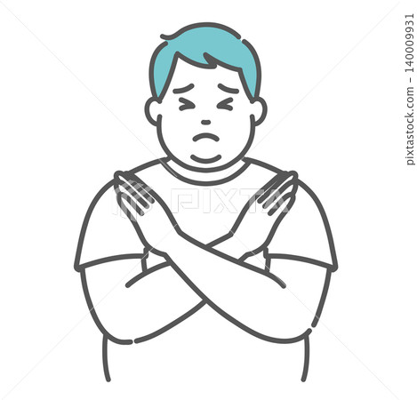 肥胖(豐滿)男性不恰當/糟糕的姿勢插圖。 肥胖(豐滿)男性不恰當/糟糕的姿勢插圖。 140009931