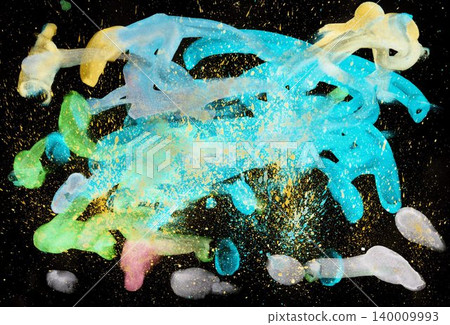 Abstract Colorful Explosion on Black Background Vibrant Artistic Expression Concept Abstract Colorful Explosion on Black Background Vibrant Artistic Expression Concept 140009993