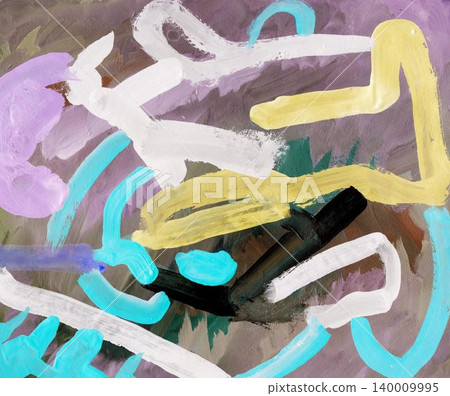 Abstract Expressionist Acrylic Painting with Bold Strokes and Dynamic Composition. Art concept Abstract Expressionist Acrylic Painting with Bold Strokes and Dynamic Composition. Art concept 140009995