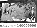 Abstract Monochrome Painting with Bold Brushstrokes for Creative Backgrounds and Designs 140009996