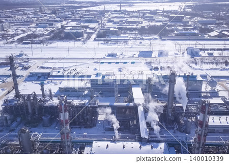 top view of the oil refinery top view of the oil refinery 140010339