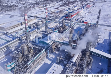 top view of the oil refinery top view of the oil refinery 140010343