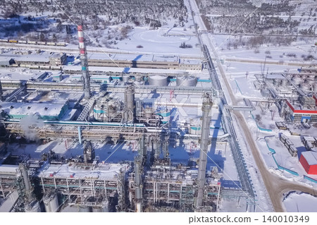 top view of the oil refinery 140010349