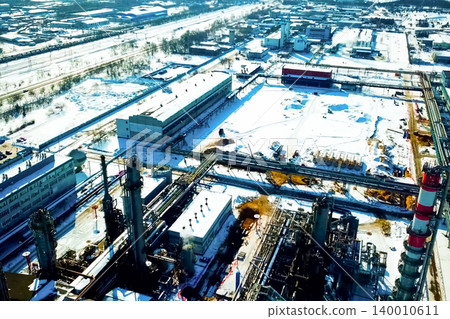 top view of the oil refinery top view of the oil refinery 140010611