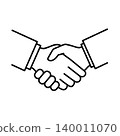 Hand shaking icon 140011070