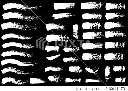 A set of faded white brushstrokes, vector illustration. A set of faded white brushstrokes, vector illustration. 140011473