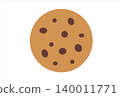 Simple chocolate chip cookie illustration. 140011771