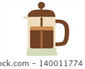 Simple French press coffee art 140011774