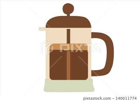 Simple French press coffee art Simple French press coffee art 140011774